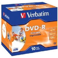 VERBATIM 43521 (VE10) - DVD-R 4,7GB 120min 11-020-063 (quantity: 10) Top Merken Winkel
